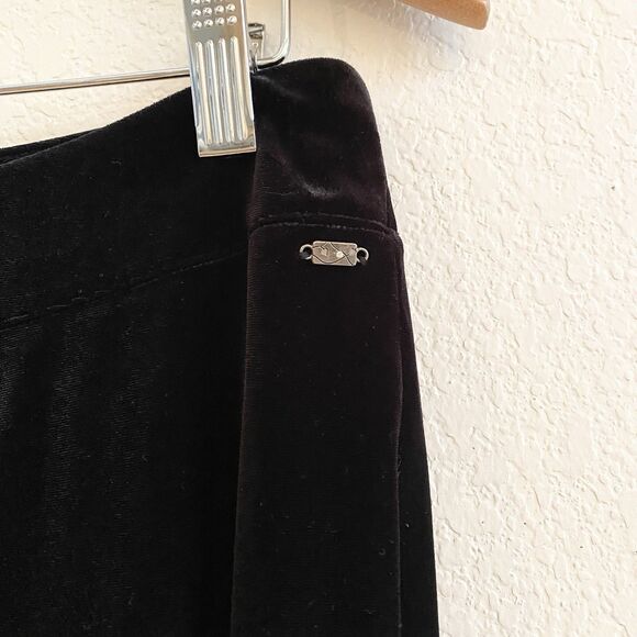 Soma Womens Black Soft Velvet Velour Pull On Casual Lounge Pants Pockets Small - Picture 3 of 10